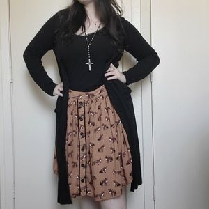 Hell Bunny Fox Skirt Vintage Style Modcloth